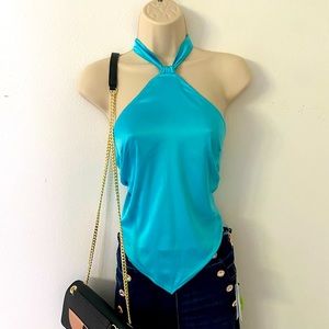 WOMEN'S HANDKERCHIEF HALTER TOP